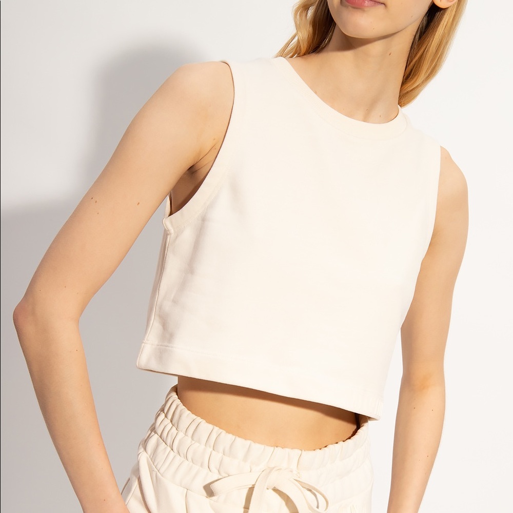 All Saints Cream Crop Top